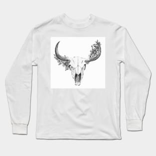 INK - Skull and Flowers Long Sleeve T-Shirt